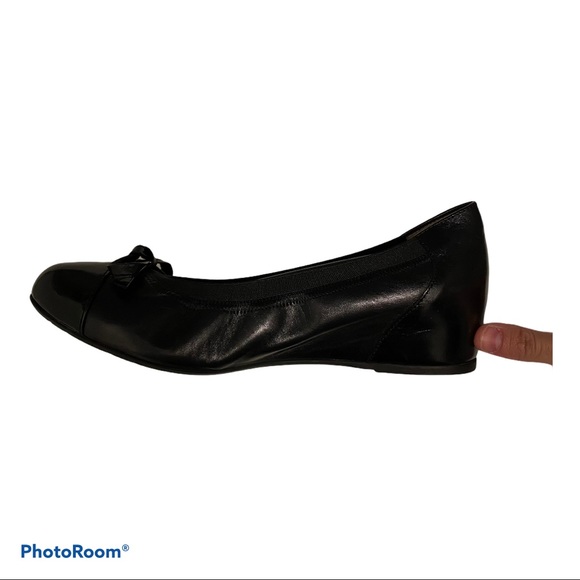 🇮🇹 Italian leather ballet flat with small wedge - Picture 7 of 7